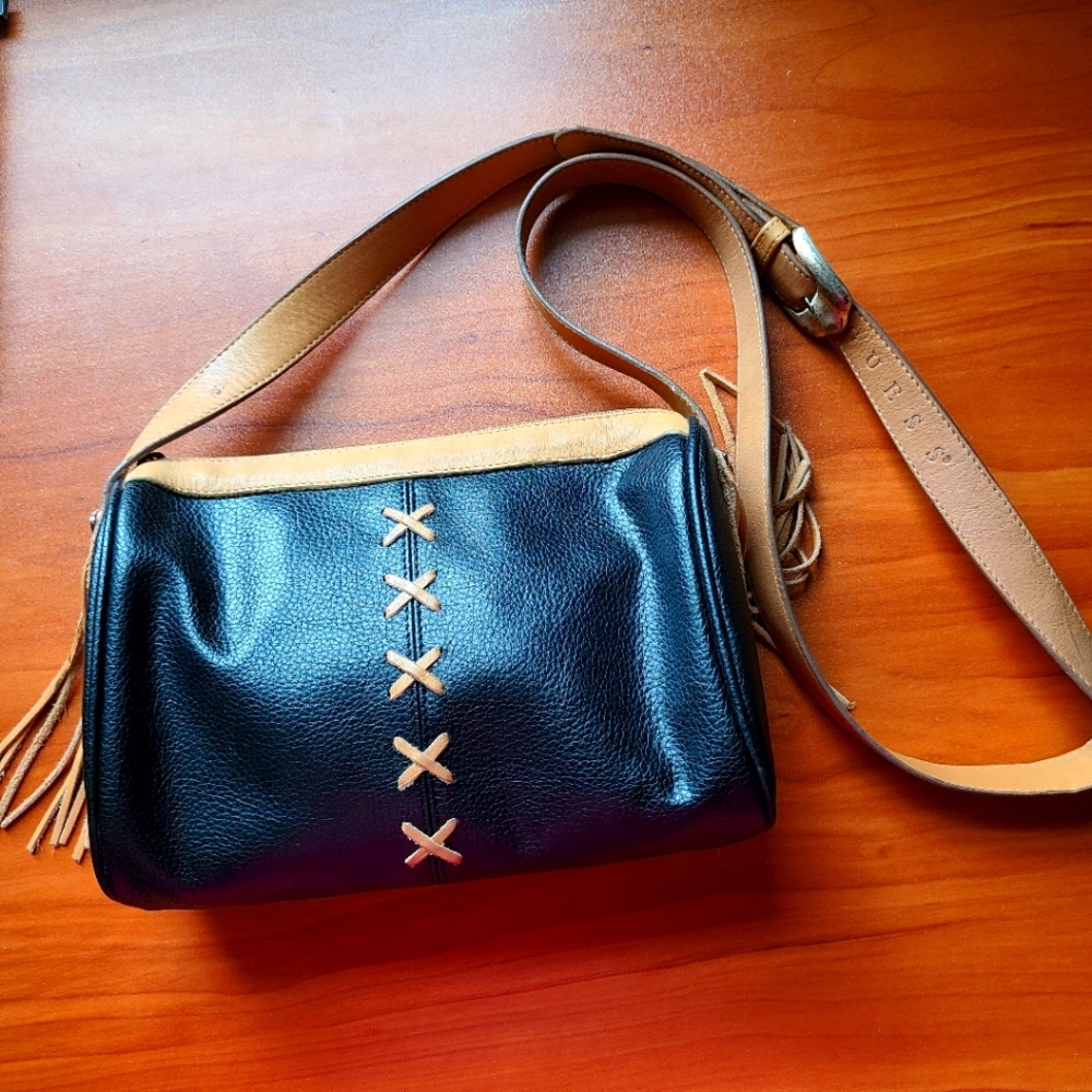 Guess tassel leather western purse